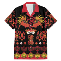 Papua Batik Motif Family Matching Mermaid Dress and Hawaiian Shirt Papua Spirit Black Version LT05 Dad's Shirt - Short Sleeve Black - Polynesian Pride