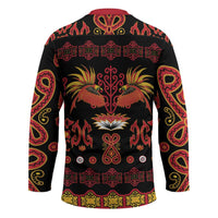 Papua Batik Motif Hockey Jersey Papua Spirit Black Version - Polynesian Pride