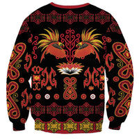 Papua Batik Motif Sweatshirt Papua Spirit Black Version - Polynesian Pride