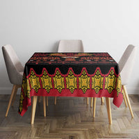 Papua Batik Motif Tablecloth Papua Spirit Black Version - Polynesian Pride