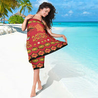 Papua Batik Motif Sarong Papua Spirit Red Version - Polynesian Pride