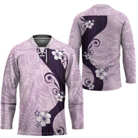 Polynesia Hibiscus Hockey Jersey Thistle Curve Motif - Polynesian Pride