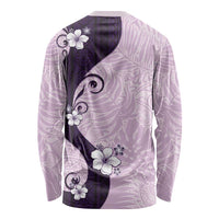 Polynesia Hibiscus Long Sleeve Shirt Thistle Curve Motif - Polynesian Pride