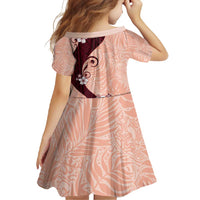 Polynesia Hibiscus Family Matching Long Sleeve Bodycon Dress and Hawaiian Shirt Rose Bud Curve Motif LT05 - Polynesian Pride