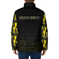 Personalised Aloha Hawaii Kahili Padded Jacket Kanaka Maoli With Kakau Pattern LT05 - Polynesian Pride