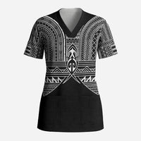 Philippines Igorot Tribal Inspired Scrub Top Black Version LT05 Adult Black - Polynesian Pride