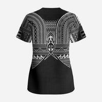 Philippines Igorot Tribal Inspired Scrub Top Black Version LT05 - Polynesian Pride