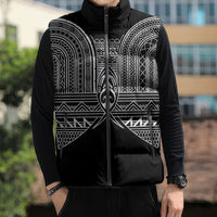 Philippines Igorot Tribal Inspired Sleeveless Puffer Jacket Black Version LT05 - Polynesian Pride