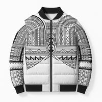 Philippines Igorot Tribal Inspired Bomber Puffer Jacket White Version LT05 Unisex White - Polynesian Pride