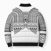 Philippines Igorot Tribal Inspired Bomber Puffer Jacket White Version LT05 - Polynesian Pride