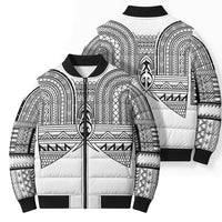 Philippines Igorot Tribal Inspired Bomber Puffer Jacket White Version LT05 - Polynesian Pride