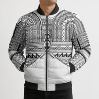 Philippines Igorot Tribal Inspired Bomber Puffer Jacket White Version LT05 - Polynesian Pride