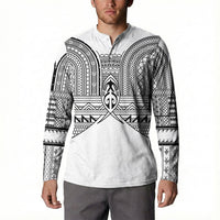 Philippines Igorot Tribal Inspired Button Sweatshirt White Version LT05 - Polynesian Pride