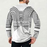 Philippines Igorot Tribal Inspired Button Sweatshirt White Version LT05 - Polynesian Pride