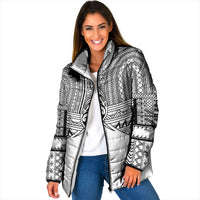 Philippines Igorot Tribal Inspired Padded Jacket White Version LT05 Women White - Polynesian Pride