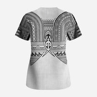 Philippines Igorot Tribal Inspired Scrub Top White Version LT05 - Polynesian Pride