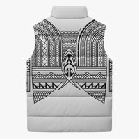 Philippines Igorot Tribal Inspired Sleeveless Puffer Jacket White Version LT05 - Polynesian Pride
