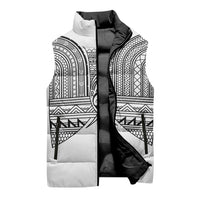 Philippines Igorot Tribal Inspired Sleeveless Puffer Jacket White Version LT05 - Polynesian Pride
