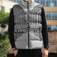 Philippines Igorot Tribal Inspired Sleeveless Puffer Jacket White Version LT05 - Polynesian Pride