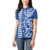 Samoa HRPP Party Women Polo Shirt Polynesian Pattern - Polynesian Pride
