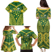 Samoa SUP Family Matching Puletasi and Hawaiian Shirt Samoan Coat Of Arms LT05 - Polynesian Pride