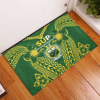 Samoa SUP Rubber Doormat Samoan Coat Of Arms - Polynesian Pride
