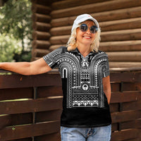 Philippines Igorot Tribal Art Tattoo Black Women Polo Shirt - Polynesian Pride