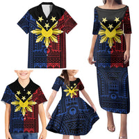 Philippines Sun Star Family Matching Puletasi and Hawaiian Shirt Igorot Tribal Inspiration LT05 - Polynesian Pride
