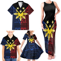 Philippines Sun Star Family Matching Tank Maxi Dress and Hawaiian Shirt Igorot Tribal Inspiration LT05 - Polynesian Pride