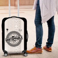 Fiji Obstacle Race 2023 Luggage Cover Never Give Up LT05 Black - Polynesian Pride