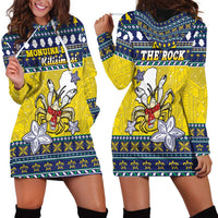 Niue The Rock Christmas Hoodie Dress Niuean Crab Monuina E Kilisimasi LT05 - Polynesian Pride