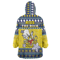 Niue The Rock Christmas Wearable Blanket Hoodie Niuean Crab Monuina E Kilisimasi LT05 - Polynesian Pride