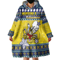 Niue The Rock Christmas Wearable Blanket Hoodie Niuean Crab Monuina E Kilisimasi LT05 - Polynesian Pride