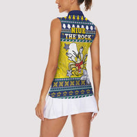 Niue The Rock Christmas Women Sleeveless Polo Shirt Niuean Crab Monuina E Kilisimasi LT05 - Polynesian Pride