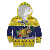 Tokelau Christmas Kid Hoodie Tokelauan Badge Manuia Te Kilihimahi LT05 Zip Hoodie Yellow - Polynesian Pride