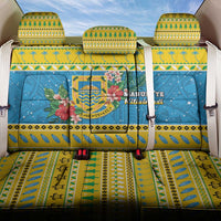 Tuvalu Christmas Back Car Seat Cover Coat Of Arms Manuia Te Kilisimasi LT05 One Size Yellow - Polynesian Pride