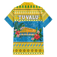 Tuvalu Christmas Family Matching Summer Maxi Dress and Hawaiian Shirt Coat Of Arms Manuia Te Kilisimasi LT05 - Polynesian Pride
