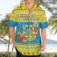 Tuvalu Christmas Hawaiian Shirt Coat Of Arms Manuia Te Kilisimasi LT05 - Polynesian Pride