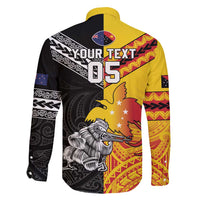 New Zealand And Papua New Guinea Rugby Custom Family Matching Off Shoulder Maxi Dress and Hawaiian Shirt Maori Kiwi With Bird of Paradise LT05 - Polynesian Pride