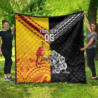 New Zealand And Papua New Guinea Rugby Custom Quilt Maori Kiwi With Bird of Paradise LT05 - Polynesian Pride