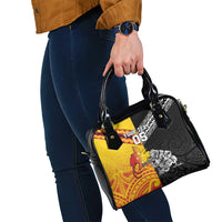 New Zealand And Papua New Guinea Rugby Custom Shoulder Handbag Maori Kiwi With Bird of Paradise LT05 - Polynesian Pride