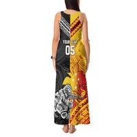 New Zealand And Papua New Guinea Rugby Custom Tank Maxi Dress Maori Kiwi With Bird of Paradise LT05 - Polynesian Pride