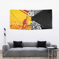 New Zealand And Papua New Guinea Rugby Custom Tapestry Maori Kiwi With Bird of Paradise LT05 - Polynesian Pride