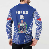 Fetu Samoa Rugby Custom Button Sweatshirt Go Champions