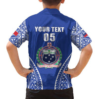 Fetu Samoa Rugby Custom Family Matching Off The Shoulder Long Sleeve Dress and Hawaiian Shirt Go Champions LT05 - Polynesian Pride