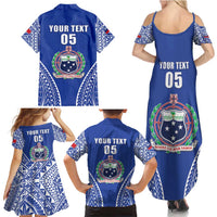 Fetu Samoa Rugby Custom Family Matching Summer Maxi Dress and Hawaiian Shirt Go Champions LT05 - Polynesian Pride