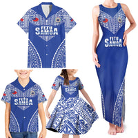 Fetu Samoa Rugby Custom Family Matching Tank Maxi Dress and Hawaiian Shirt Go Champions LT05 - Polynesian Pride