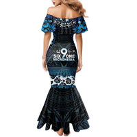 Micronesia FSM 691 Family Matching Mermaid Dress and Hawaiian Shirt Respect Culture LT05 - Polynesian Pride