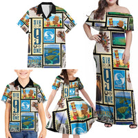 FSM Micronesia Culture Family Matching Off Shoulder Maxi Dress and Hawaiian Shirt LT05 - Polynesian Pride