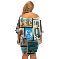 FSM Micronesia Culture Family Matching Off Shoulder Short Dress and Hawaiian Shirt LT05 - Polynesian Pride